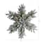 30" Pre-Lit Flocked Snowflake Artificial Dunhill Fir Wreath With Pinecones
